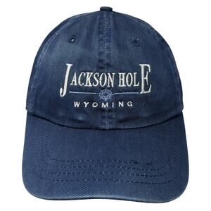 Jackson Hole Wyoming Slideback Baseball Cap Blue One Size The Shirt Company